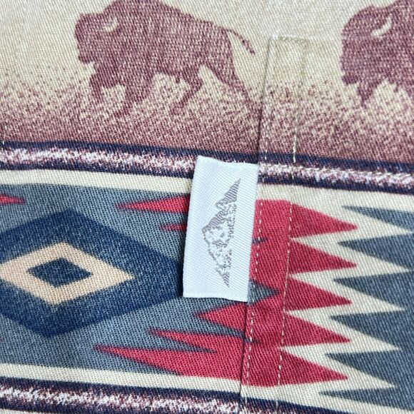 OUTFITTERS ROUNDTREE & YORKE Shirt AZTEC Southwestern Buffalos All Over Men’s XL - Picture 5 of 12